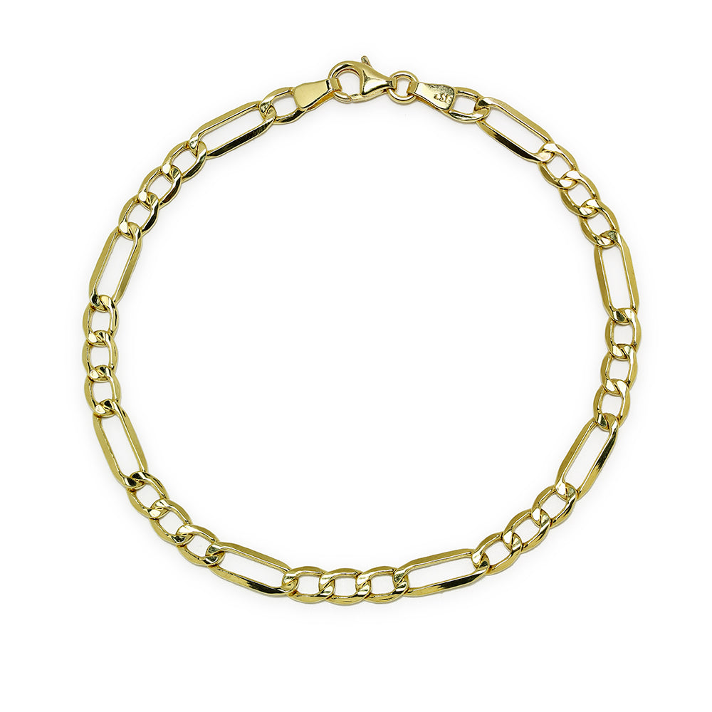 Pulsera Progresiva 3x1 19 cm Oro Amarillo 9 Kilates