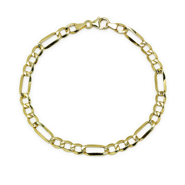 Pulsera Progresiva 3x1 21 cm Oro Amarillo 9 Kilates