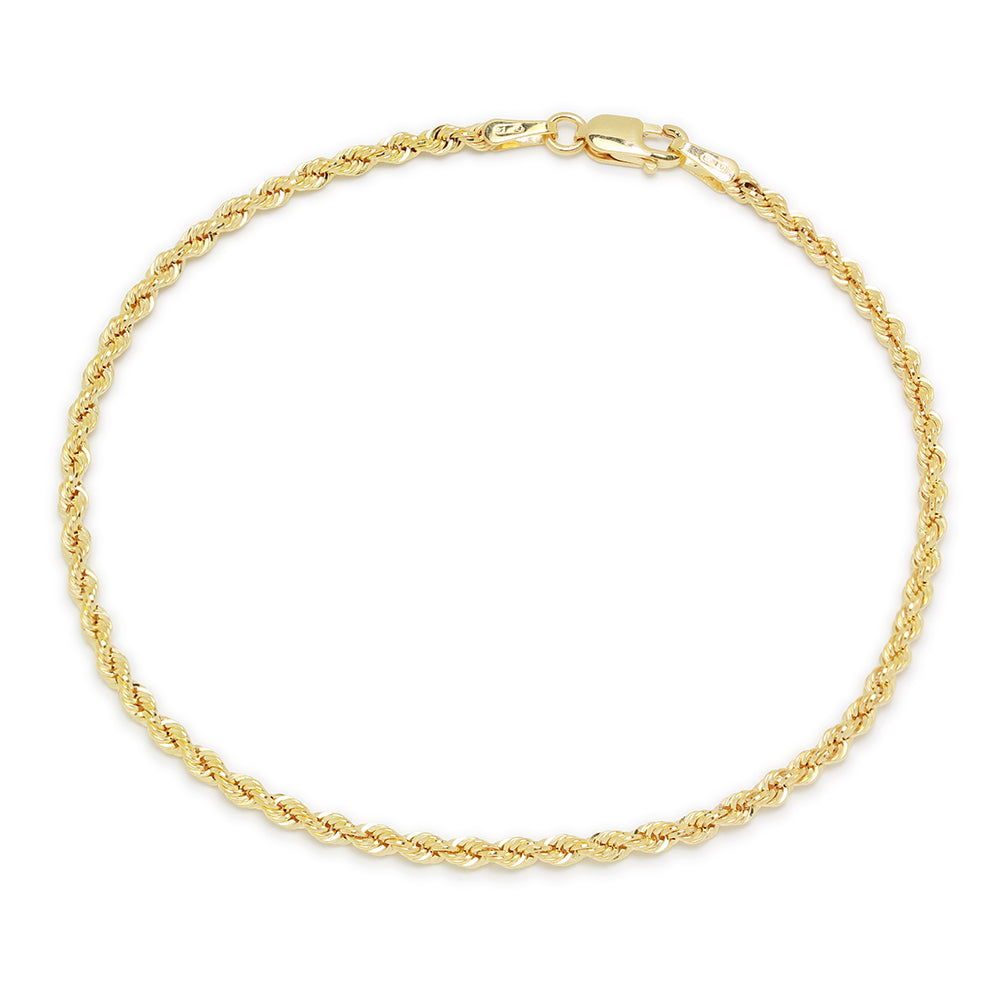 Pulsera Cordón 19x2.1 en Oro Amarillo 9 Kilates