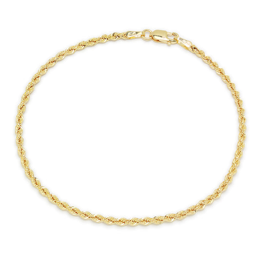 Pulsera Cordón 19x2.1 en Oro Amarillo 9 Kilates