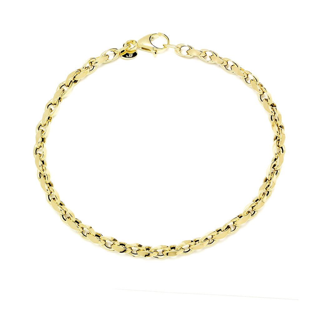 Pulsera Rolo de Oro de 9 Quilates