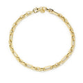 Pulsera Forzada de Eslabones de Oro de 9 Quilates