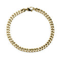 Pulsera Barbada Hombre 21 cm Oro Amarillo 9 Kilates