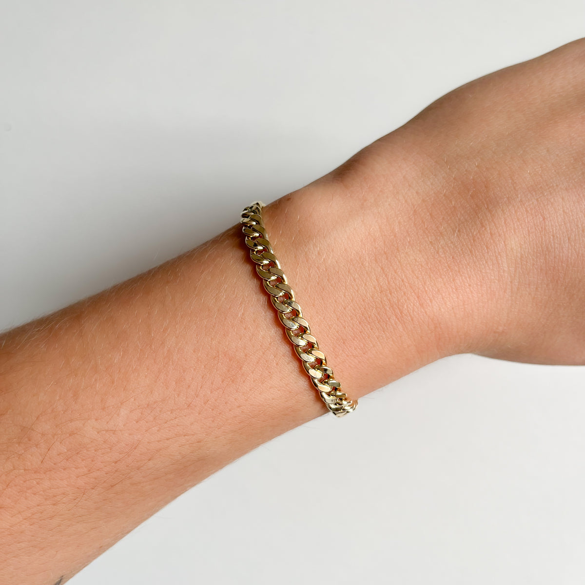 Pulsera Barbada Hombre 21 cm Oro Amarillo 9 Kilates
