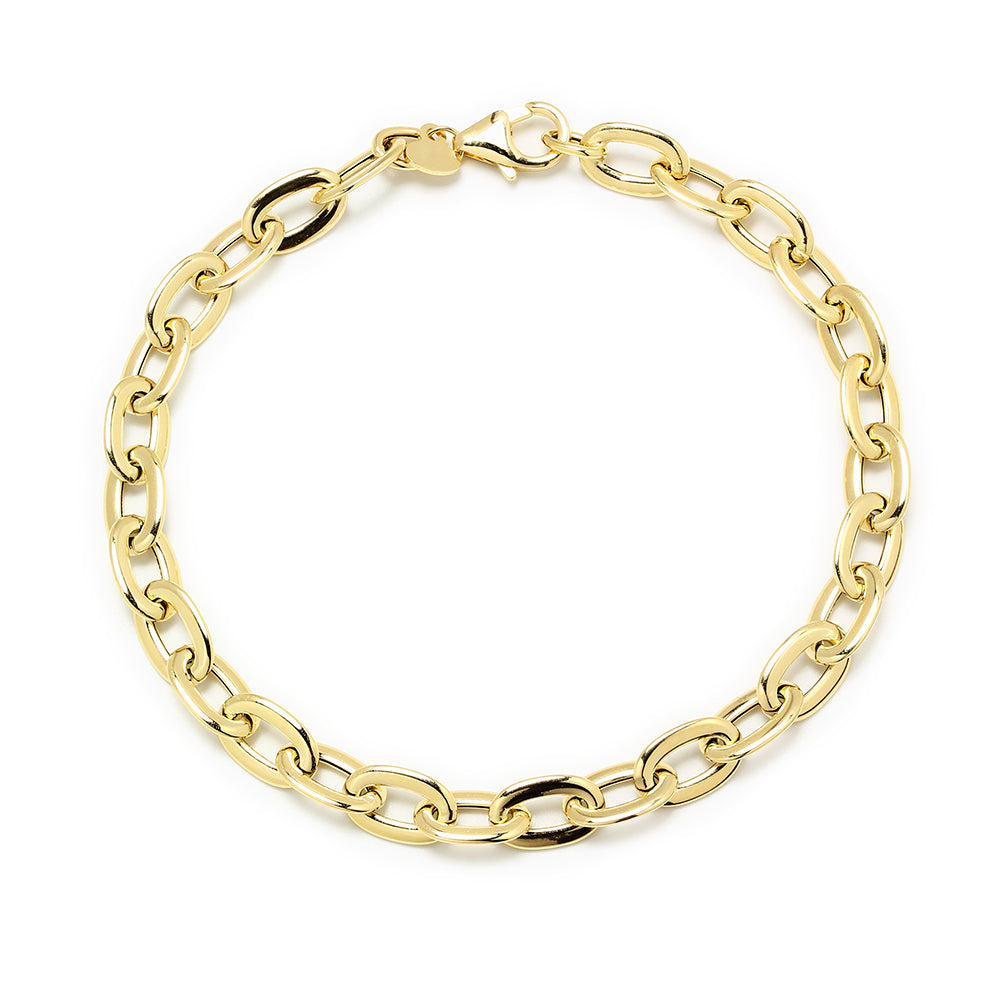 Pulsera Forzada de Oro de 9 Quilates