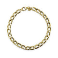 Pulsera Forzada Plana de Oro de 9 Quilates