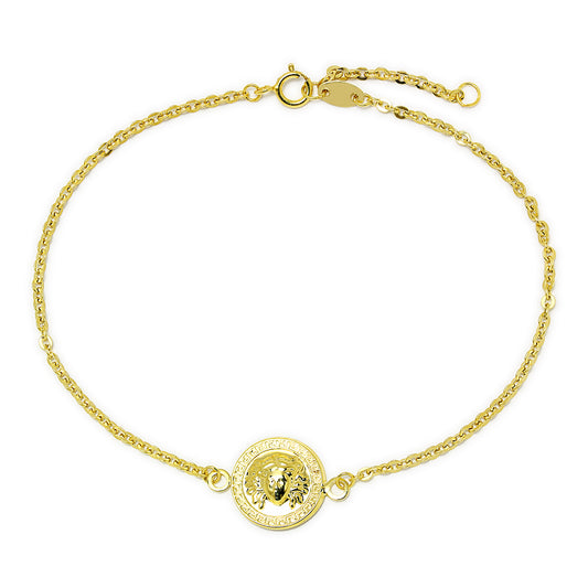 Pulsera Medusa en Oro Amarillo 9 Kilates