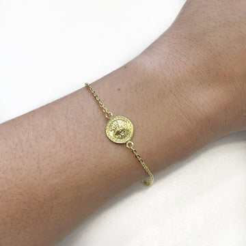 Pulsera Medusa en Oro Amarillo 9 Kilates