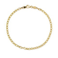 Pulsera Rolo Ovalada 19 x 3,1 mm de Oro de 9 Quilates