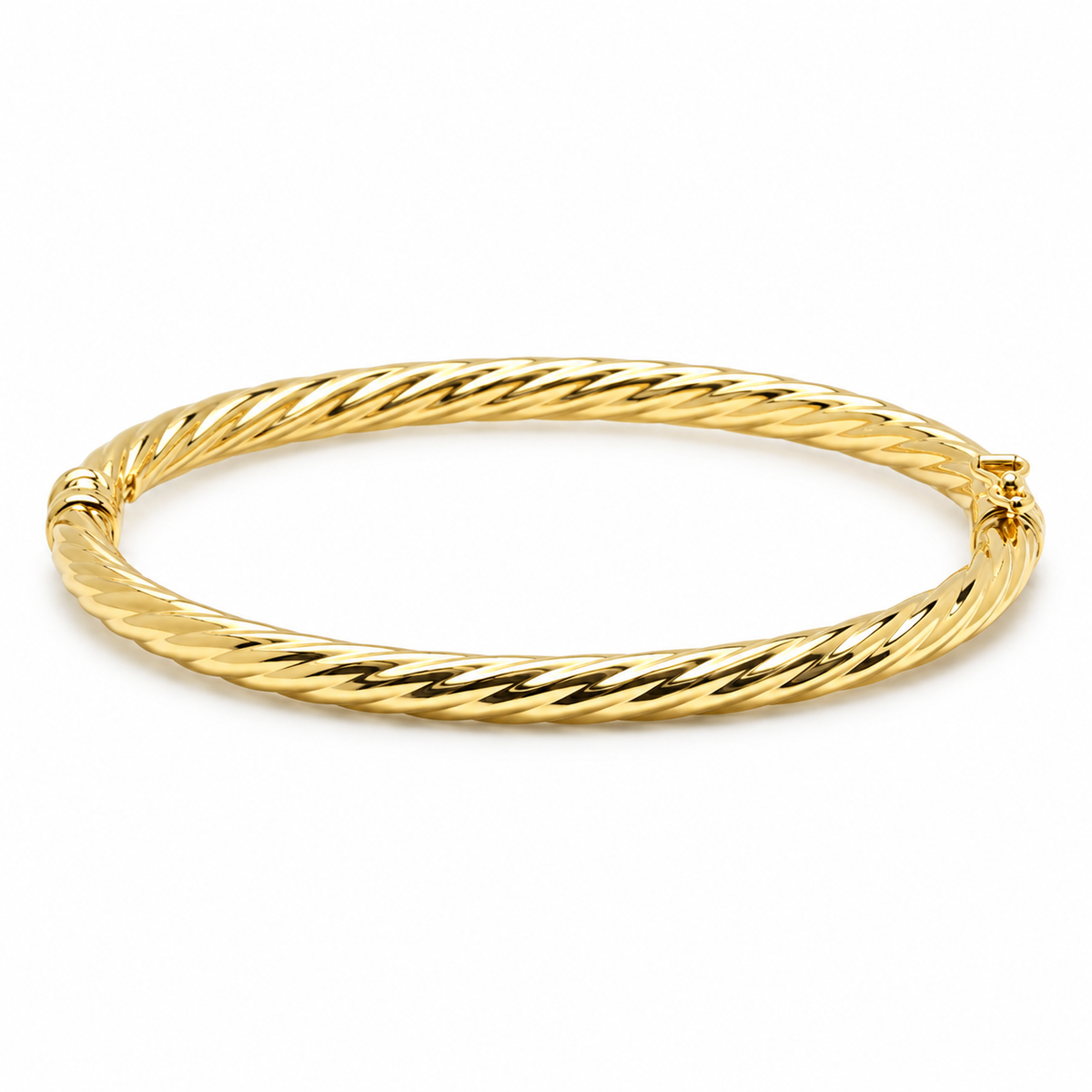 Esclava Tubo Rizada de Oro de 9 Quilates