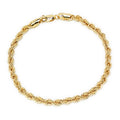 Pulsera Cordón de Oro de 9 Quilates con Mosquetón