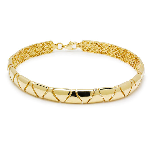 Pulsera Cola Serpiente en Oro Amarillo 9 Kilates