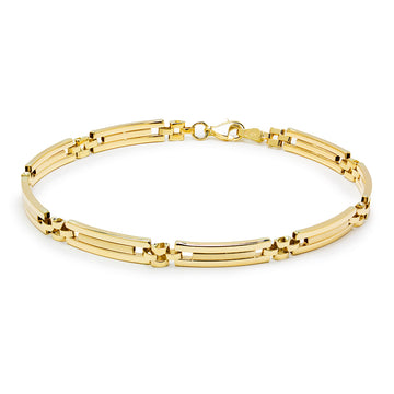 Pulsera Plana en Oro Amarillo 9 Kilates