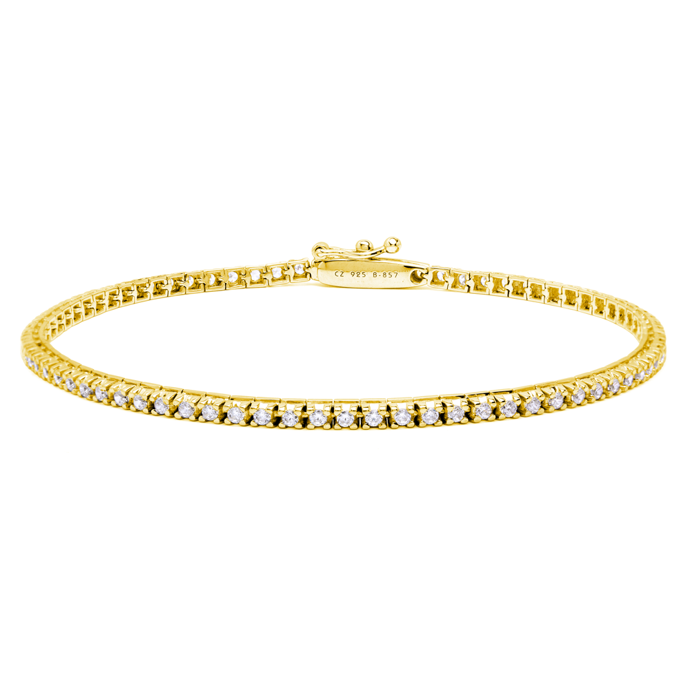 Pulsera Riviere con Diamantes de 1,00 Quilate en Oro Amarillo