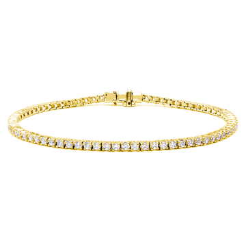 Pulsera Riviere con Diamantes de 2,00 Quilates en Oro Amarillo