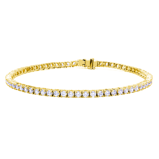 Pulsera Riviere con Diamantes de 3,00 Quilates en Oro Amarillo