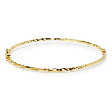 Esclava Rizada en Oro Amarillo de 9 Kilates