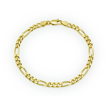 Pulsera Barbada 3x1 19cm en Plaqué Oro