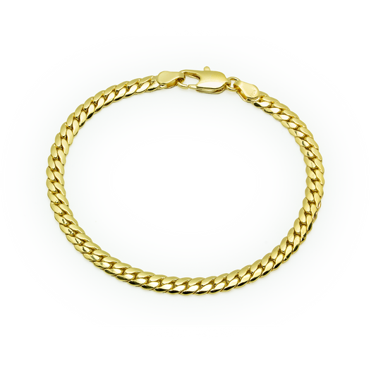 Pulsera Cola de Zorro Barbada 19cm en Plaqué Oro Tesi García