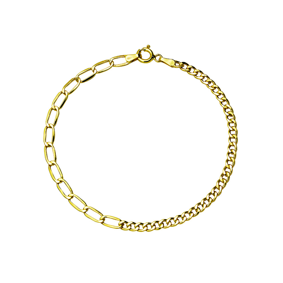 Tobillera De Mujer En Oro Amarillo De 9 Quilates (375) – Carissima, Diseño Italiano Clásico, Sin Gemas, Elegante Y Brillante