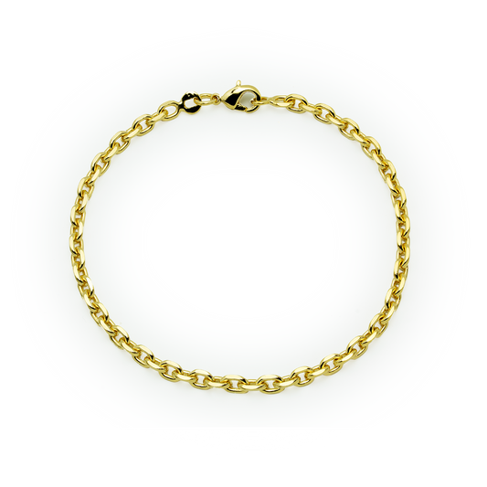 Pulsera Forzada 19cm en Plaqué Oro Tesi García