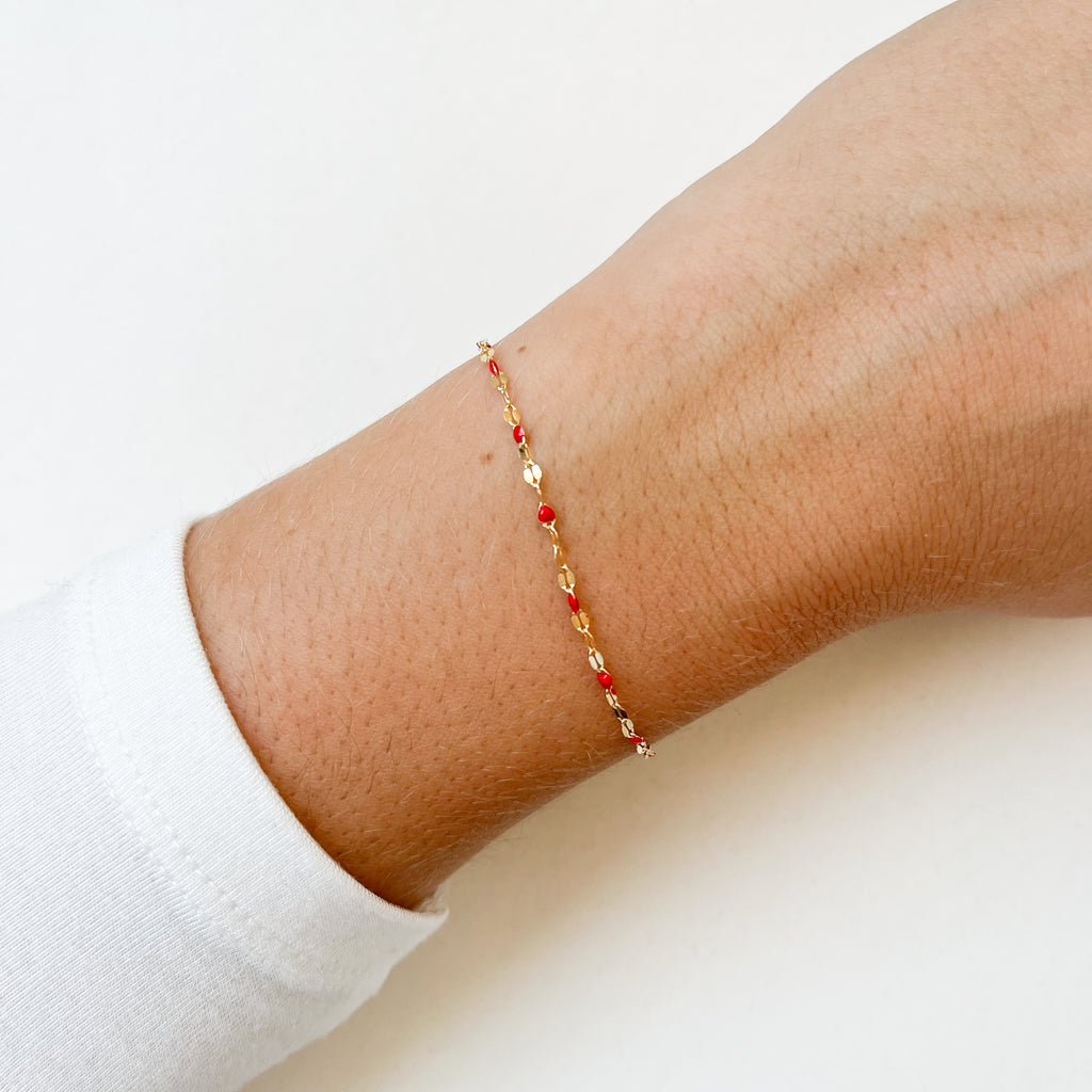 Conjunto Coraima Cadena y Pulsera en Oro Amarillo 9 Kilates