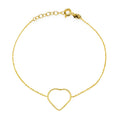 Pulsera Corazón de Oro de 9 Quilates