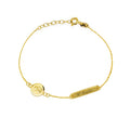 Pulsera Nomeolvides Angelito de Oro de 9 Quilates para Bebé