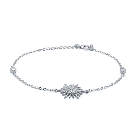 Pulsera Sol Circonitas en Plata