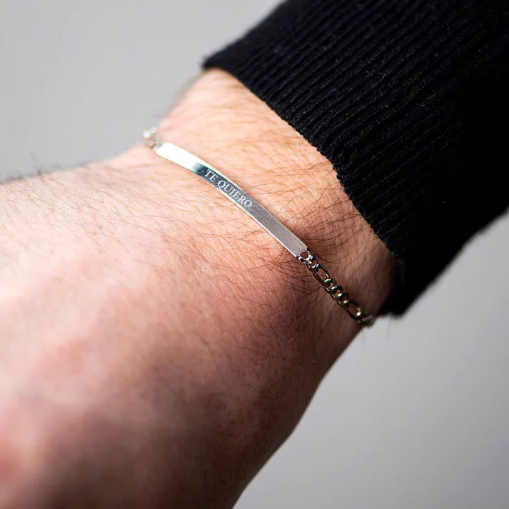 Pulsera No me olvides Fígaro 16cm en Plata