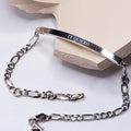 Pulsera No me olvides Fígaro 16cm en Plata