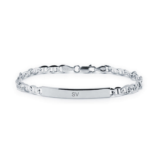 Pulsera No me olvides Barco 21 cm en Plata