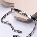 Pulsera No me olvides Barco 18cm en Plata