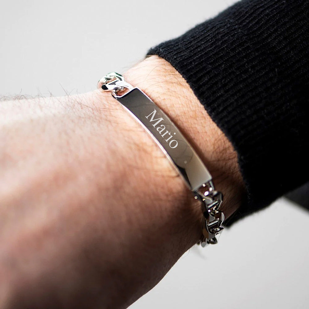 Pulsera No me olvides Barco 21cm en Plata