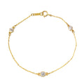 Pulsera de Oro de 9 Quilates con Circonitas
