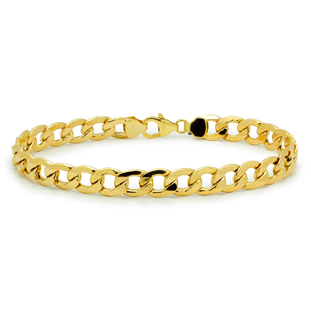 Pulsera Barbada en Oro Amarillo 9 Kilates