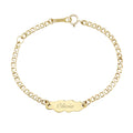 Pulsera Nomeolvides de Oro de 9 Quilates para Bebé