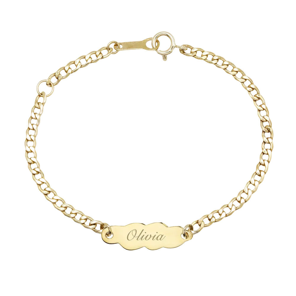 Pulsera Nomeolvides de Oro de 9 Quilates para Bebé