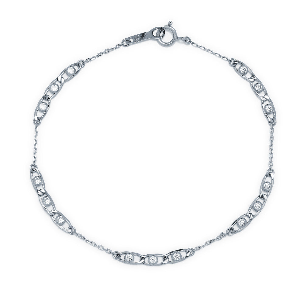 Pulsera de Oro de 9 Quilates con Circonitas