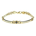 Pulsera Semirígida de Oro de 9 Quilates con Circonitas