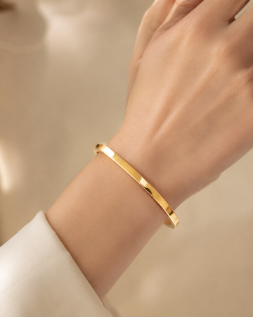 Pulsera Esclava Lisa Recta 6 mm Acero Tesi García