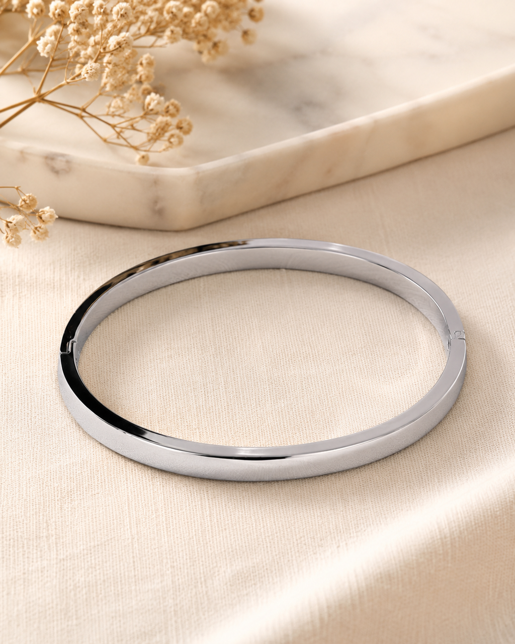 Pulsera Esclava Lisa de Acero Inoxidable