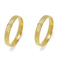 Pareja de Alianzas de Boda Rosalin en Oro Amarillo