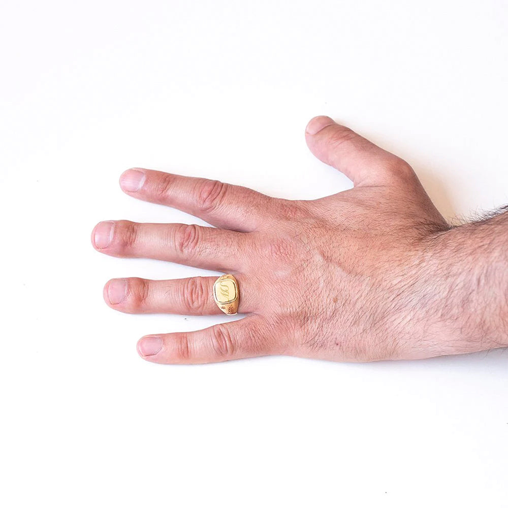 Joyeria Fina Sellos De Oro 24 Kilates Sello Hombre Cuadrado