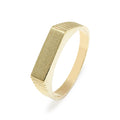 Anillo Sello Rectangular para Hombre de Oro de 9 Quilates