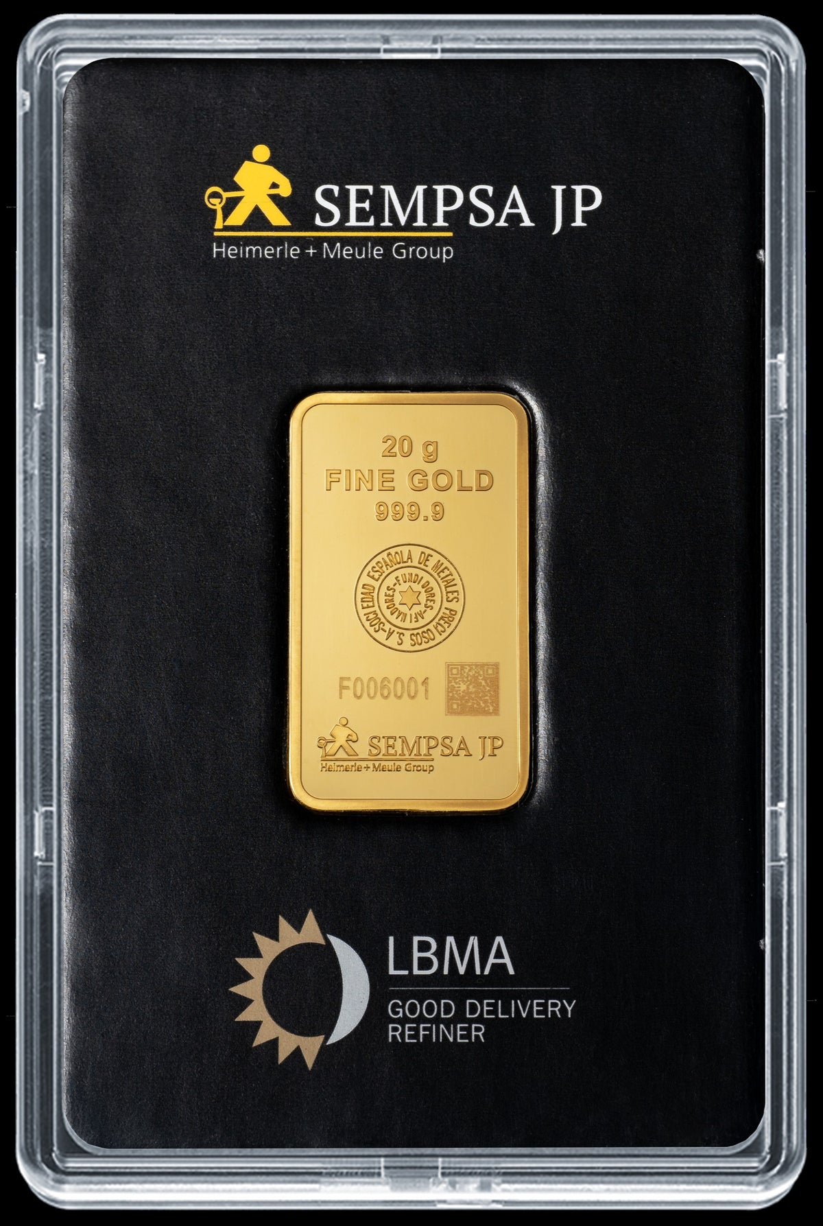 Lingote de Oro SEMPSA de 20 gramos