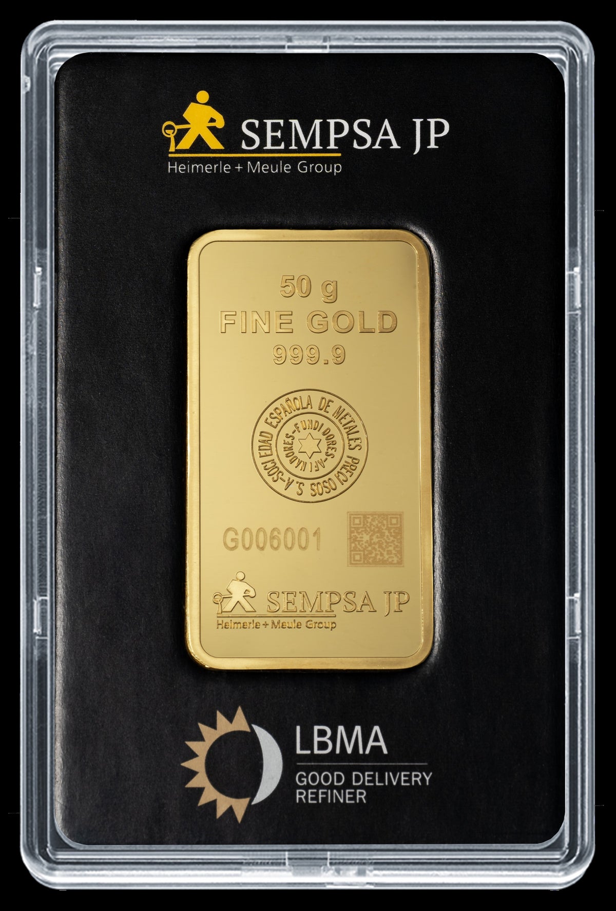 Lingote de Oro SEMPSA de 50 gramos