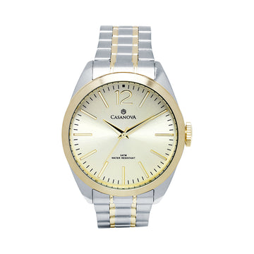 Reloj Hombre Casanova Classic – Gold Dial con Correa Bicolor