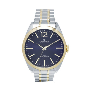 Reloj Hombre Casanova Classic – Dark Blue Dial con Correa Bicolor
