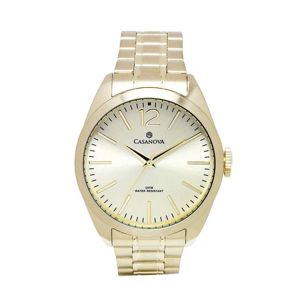 Reloj Hombre Casanova Classic con Correa de Acero Dorado